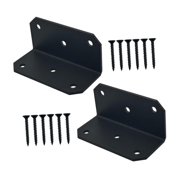 L soporte de 90 grados de esquina con conector de esquina de servicio pesado para proyectos de bricolaje estante de estantería gabinete de carpintería 2 set