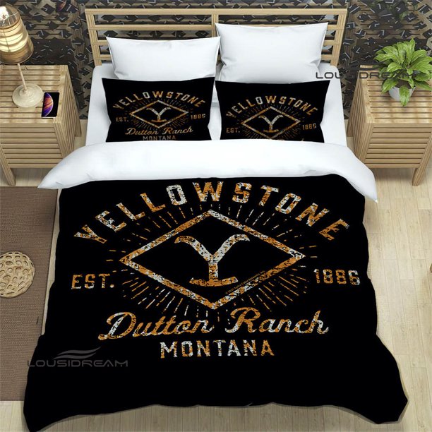 Movie Yellowstone Printed Bedding Sets exquisite bed supplies set duvet cover bed comforter set bedding set luxury birthday gift Bed Sheets