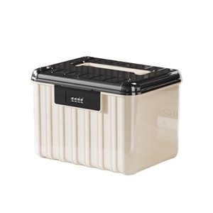 Magideal - Caja De Almacenamiento Con Cerradura, Organizador De Documentos, Caja De Almacenamiento Multiusos Con Cerradura Con Contraseña Para La Organización De 25 X 198 X 178 Cm