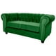 thumbnail image 2 of Sofá Chesterfield 2C Felpa Verde, 2 of 2