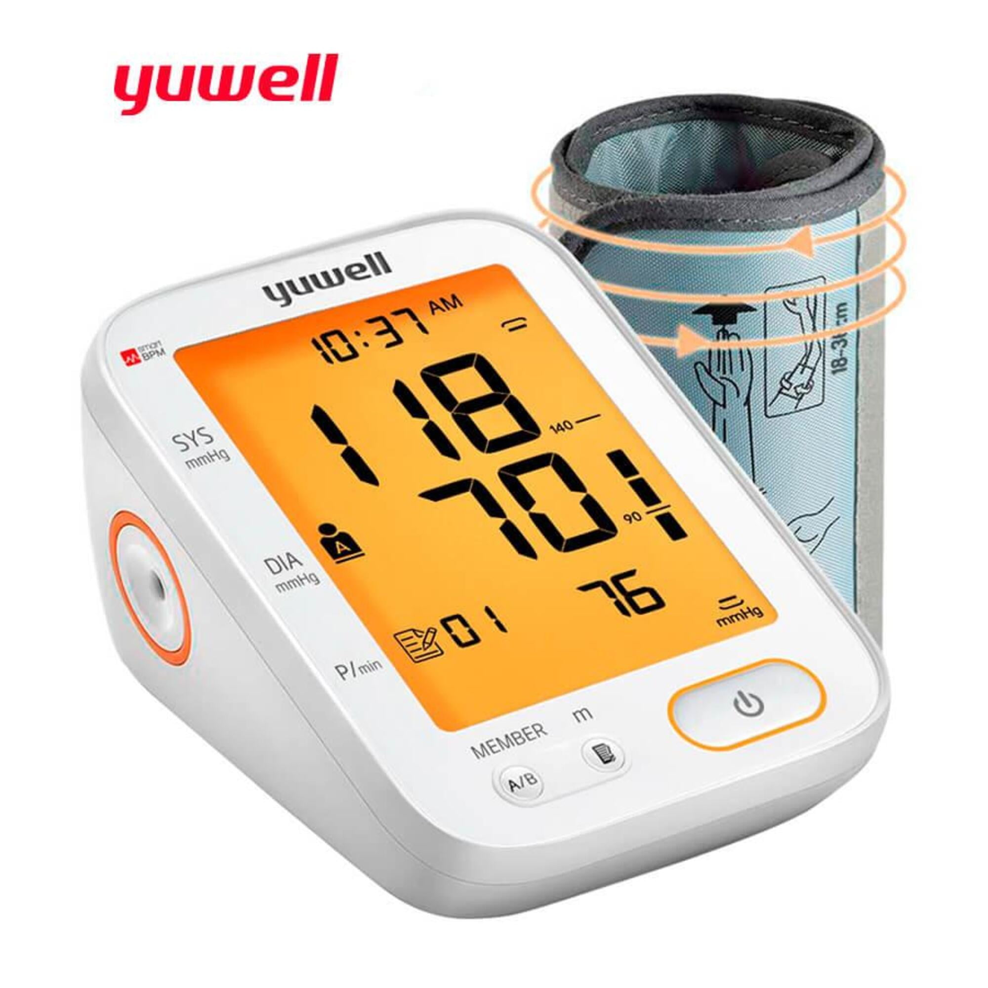 Toma Presion Digital De Brazo Para Adultos Y Niños Yuwell Ye680b