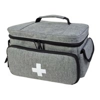 Ioensy - Organizador De Kits De Emergencia Bolsa De Almacenamiento Médico Portátil Para Viajes De Oficina Gris