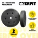 thumbnail image 2 of Par Discos Preolimpicos 10kg Overfit Pvc Set 2 Pesas Barra Negro, 2 of 3