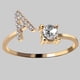 thumbnail image 1 of 26-Letter Gold Rings with Zircon and Rhinestone Adjustable Sturdiness - Perfect Gift for Women, 1 of 5