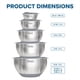thumbnail image 5 of Set de Bowls para Mezclar Viking de 10 Piezas en Acero Inoxidable Gris, 5 of 6