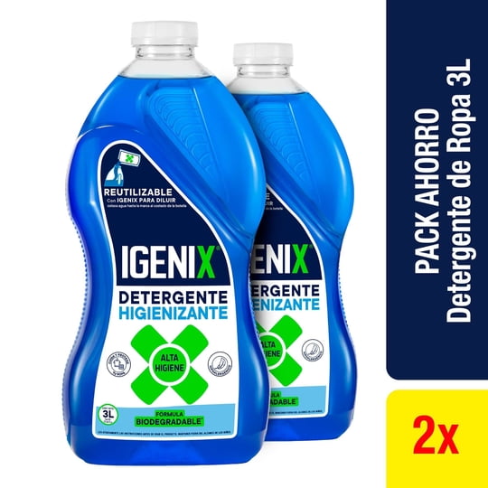 Detergente Líquido Higienizante Pack 2 Botella 6 L Igenix