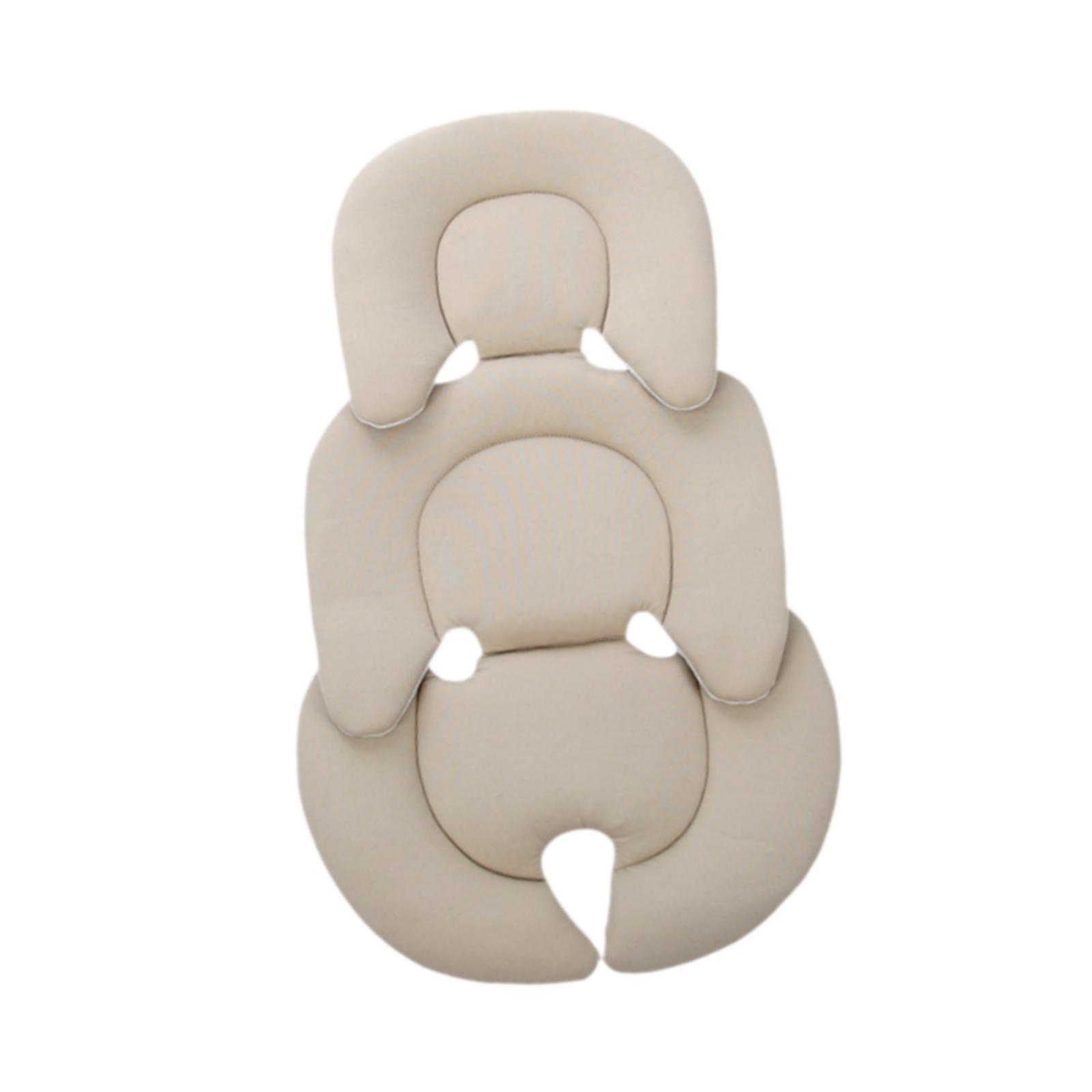 Magideal - Cojín Para Cochecito, Cojín Interior Para Asiento De Cochecito, Cojín De Asiento Acogedor Y Transpirable Para Niños Pequeños, Cubrecolchón De Apoyo Pa Beige