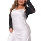 thumbnail image 3 of Agnes Orinda Women's Plus Size Escuela Colegio Manga Larga Abierta Frente Transparente Malla Bolero Chaqueta Corta Cárdigans 3X Negro, 3 of 6