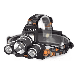 Genérico - Linterna Frontal 5000 Lumenes Led Minero Bordó Negro