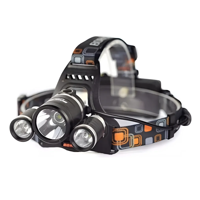 Genérico - Linterna Frontal 5000 Lumenes Led Minero Bordó Negro