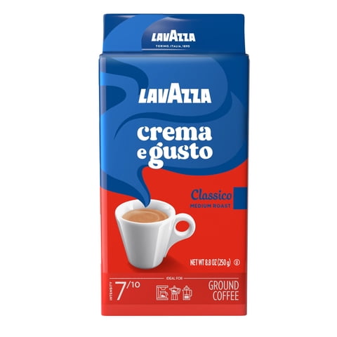 Café Lavazza Espresso Tostado Oscuro Molido, 250 Ml (Paquete De 4)