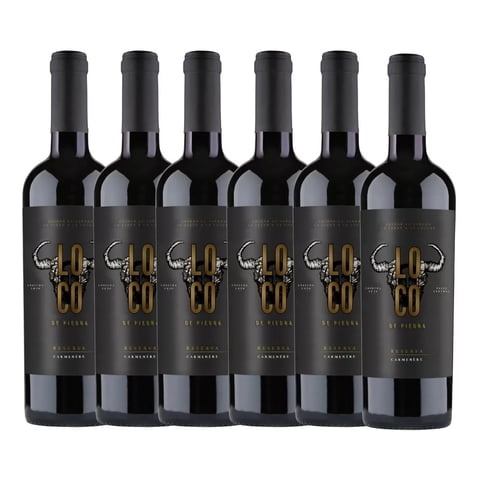 6X Vino Miguel Torres Loco De Piedra Reserva Carmenere