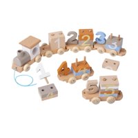 Bothyi - Número De Madera Actividades De Aprendizaje De Tren Montessori Niños Para Niños