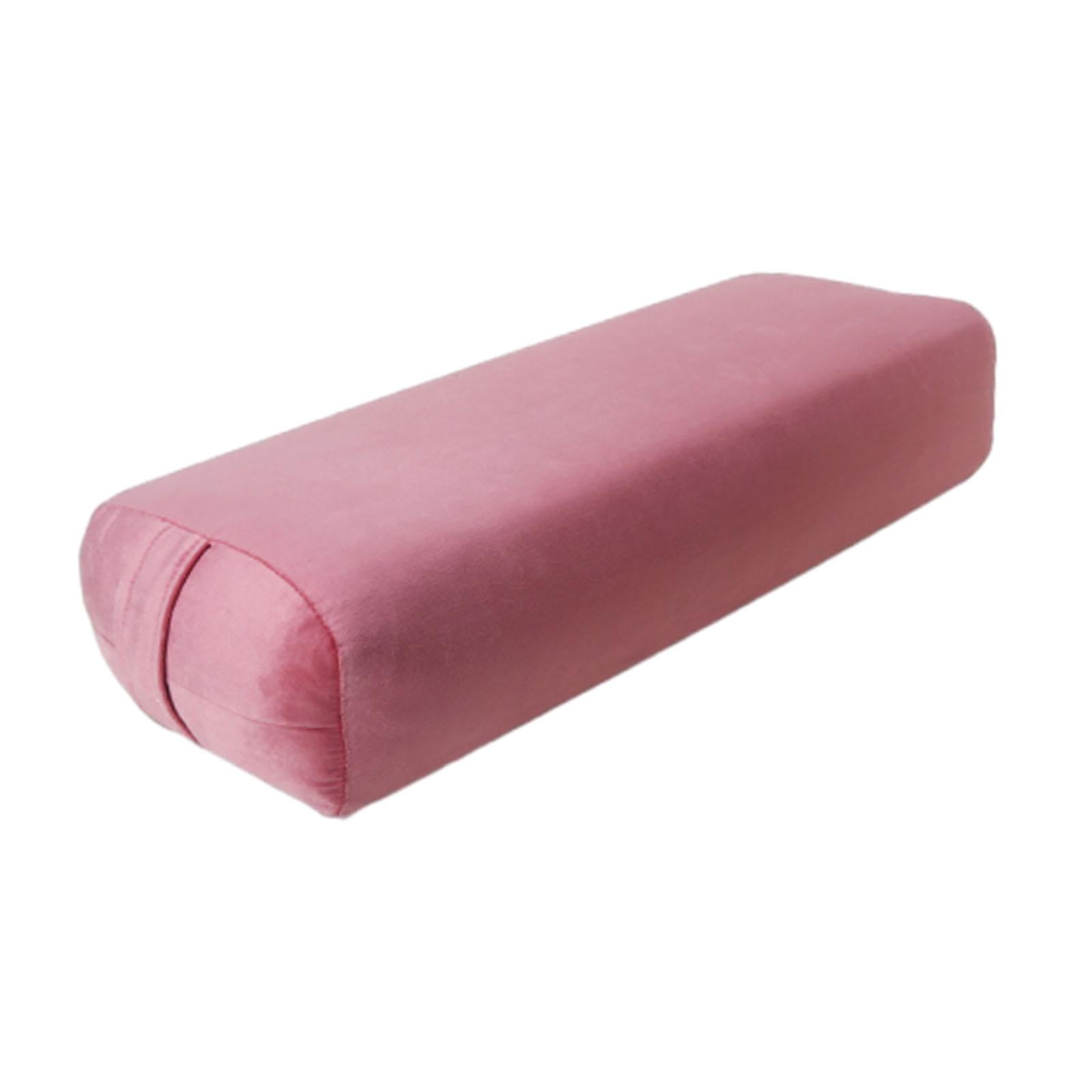 Ioensy - Cojín De Almohada De Terciopelo Para Yoga, Cojín Para Apoyo A Las Piernas De Práctica De Yoga, Color Rosa