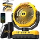 thumbnail image 1 of Ventilador de camping Korbot de 24000 mAh con 2 baterías de 12000 mAh y LED, 1 of 7
