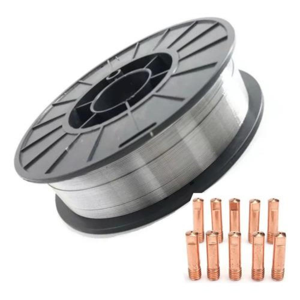 Sds - Alambre Soldadura Mig Flux2.27Kg 0.9Mm+10 Boquillas 0,9Mm