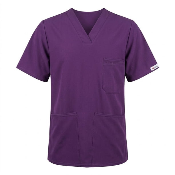 Delantal hombre tela Anti fluidos. Morado - Art. 650