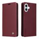 thumbnail image 1 of Funda Billetera de Cuero para iPhone 17 con Tarjetero y Soporte - Tapa Magnética Rojo, 1 of 5