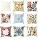 thumbnail image 1 of 6 fundas de almohada bordadas con toalla de lona, estilo pastoral para sofá, mesita de noche y soporte lumbar para oficina. Este producto no incluye relleno., 1 of 5