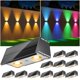 thumbnail image 1 of Luces Solares para Cercas NIORSUN Paquete de 12 RGB Impermeables LED, 1 of 7