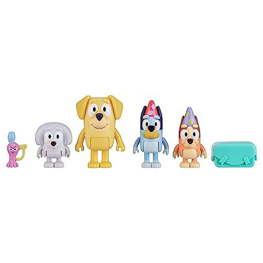Set De Figuras Bluey Pass The Parcel Con Bingo, Lu, Lucky's Dad Bluey Na