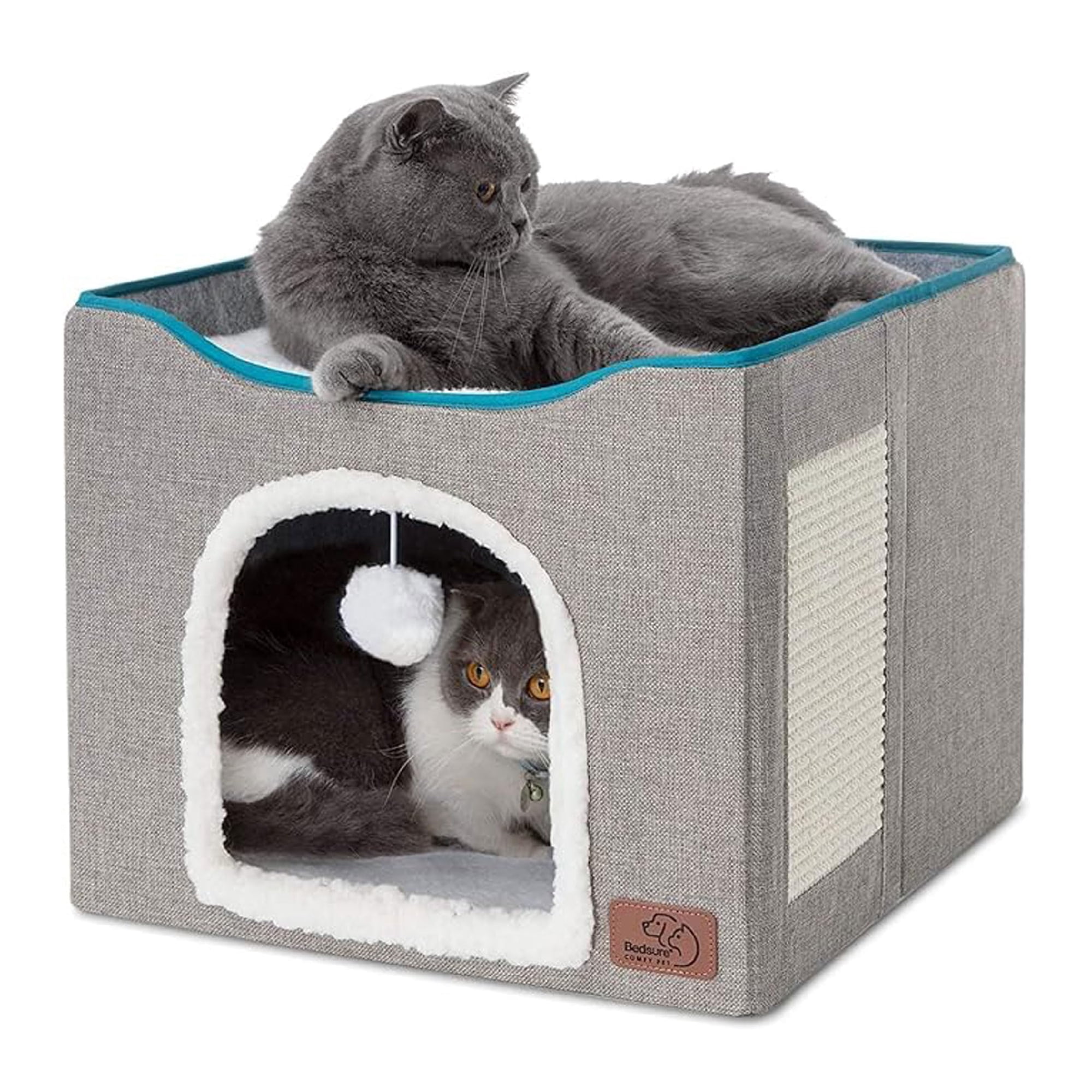 U By Bedsure - Cama Para Gatos Bedsure Cat Cave Para Gatos De Interior Con Almohadilla Rascadora