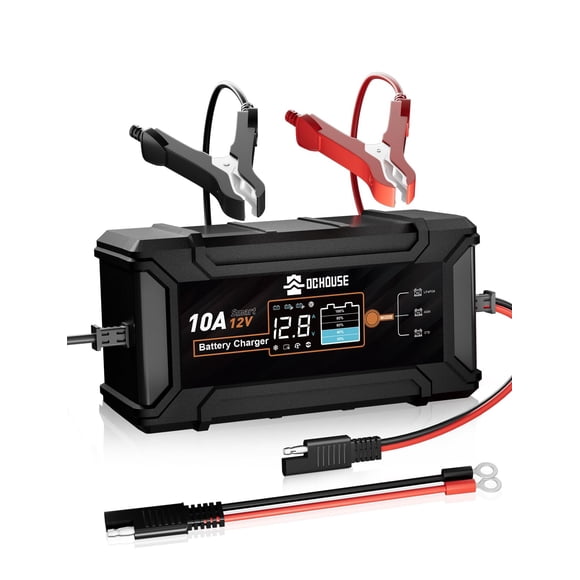 Cargador de batería DC HOUSE 12V 10A mantenedor inteligente