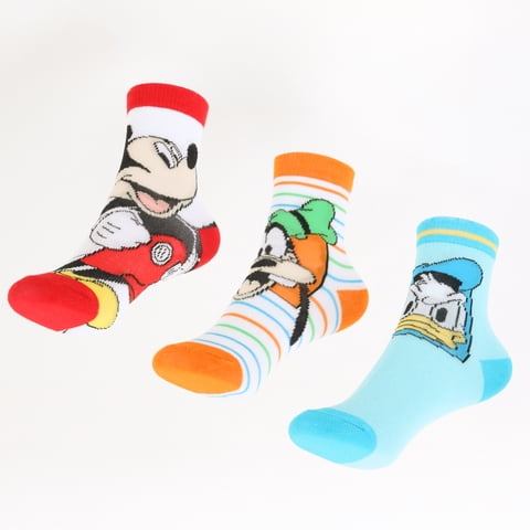 Tripack Calcetines Niño Blanco Mickey Donald & Goofy Disney