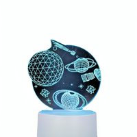 Genérico - Lámpara Led Rgb Visualización 3D Universo