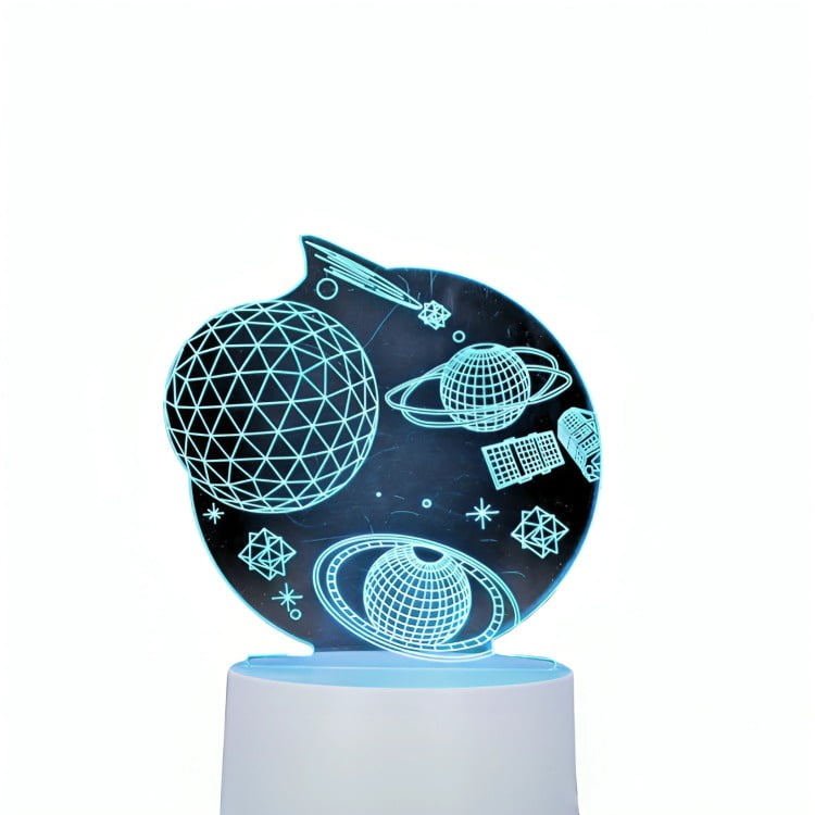Genérico - Lámpara Led Rgb Visualización 3d Universo