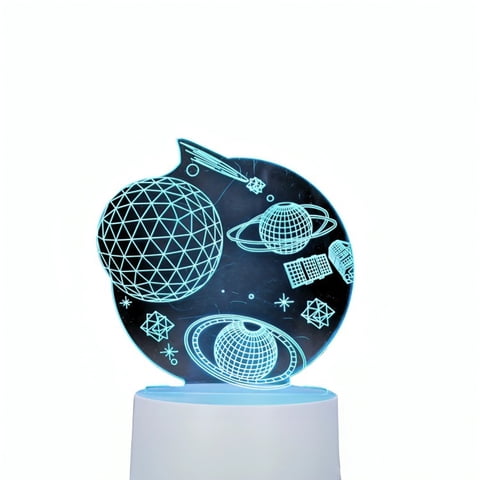 Genérico - Lámpara Led Rgb Visualización 3D Universo