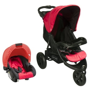 Bebesit - Coche Travel System Fox Negro Con Rojo