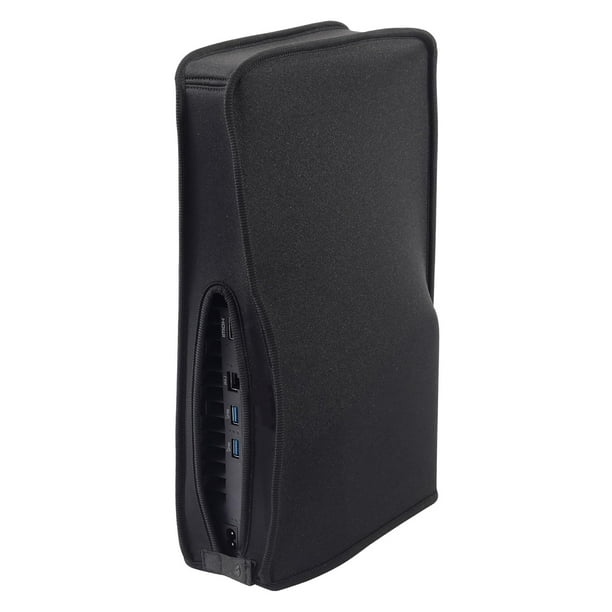 Funda protectora con corte de precisión para la consola PlayStation 5 Slim Digital Edition y Regular Edition, a prueba de polvo, arañazos, lavable, fácil acceso al puerto del cable-Negro