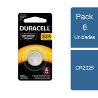 Duracell - Pack 6 Pilas Tipo Boton Cr2025