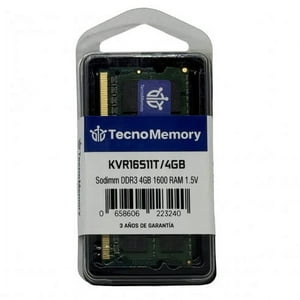 Memoria Ram Tecnomemory Sodimm Ddr3 4Gb 1600Mhz Kvr16S11T/4Gb