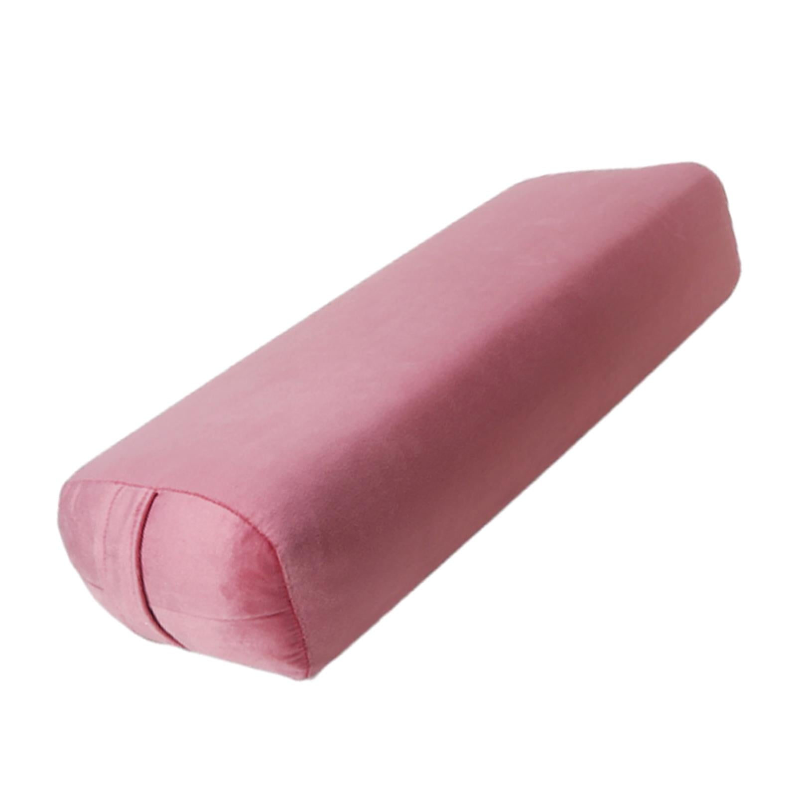 Magideal - Almohada De Refuerzo Para Yoga, Almohada Para Yoga, Cojín De Meditación Rectangular Profesional, Almohada Auxiliar De Yoga Para Apoyo A La Práctica De Rosa