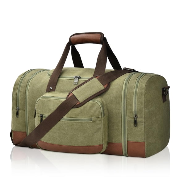 Bolsa de viaje Litvyak de lona verde militar, 50 litros