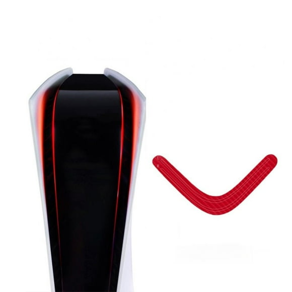 Compatible con la consola PlayStation 5 Autoadhesivo Gradiente Luminoso LED Light Bar Skin Cubierta Pegatinas para PS5 Gaming Console Accesorios-Rojo