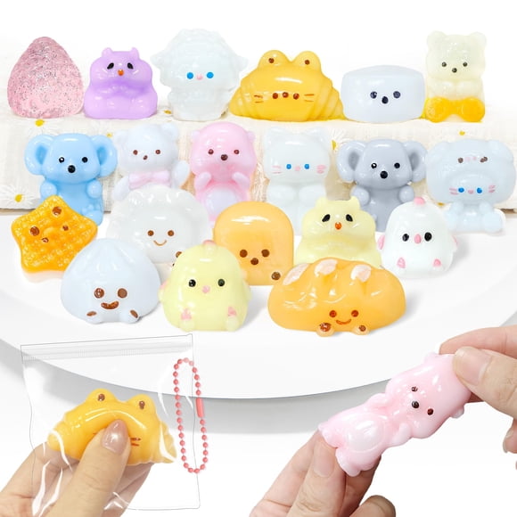 Kit de juguetes Squishy tngtswwcv Mochi Taba, 20 unidades, con llavero
