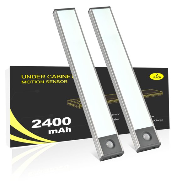 Luz para gabinetes inferiores FLAMWILD Pack de 2 con sensor de movimiento