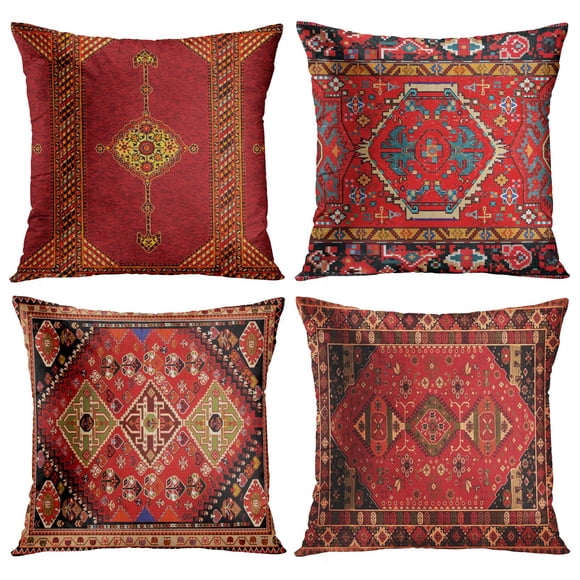 Juego de 4 fundas de almohada Britimes Geometric Kilim Moroccan de 45 x 45 cm