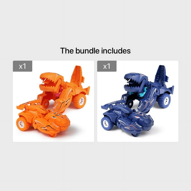 New Transforming Dinosaur Car Deformation Car Toys Inertial Sliding Dino Car Automatic Transform Toy Boys Amazing Gifts Kid Toy