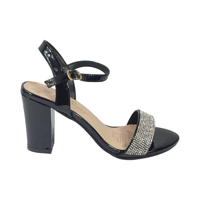 Sandalias De Fiesta Bonny Franco Negro Charol Mujer 406-0300 - Talla 37