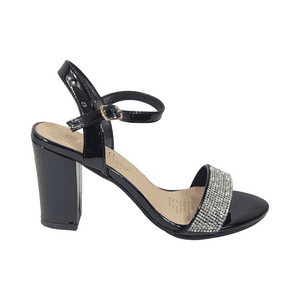 Sandalias De Fiesta Bonny Franco Negro Charol Mujer 406-0300 - Talla 40
