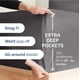 thumbnail image 2 of Sábana bajera ajustable CGK Unlimited Extra Deep Queen gris oscuro, 2 of 9