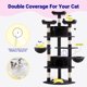 thumbnail image 3 of Cama para mascotas Allewie 185 cm Torre para gatos de esquina con forma de abanico Gris oscuro, 3 of 7
