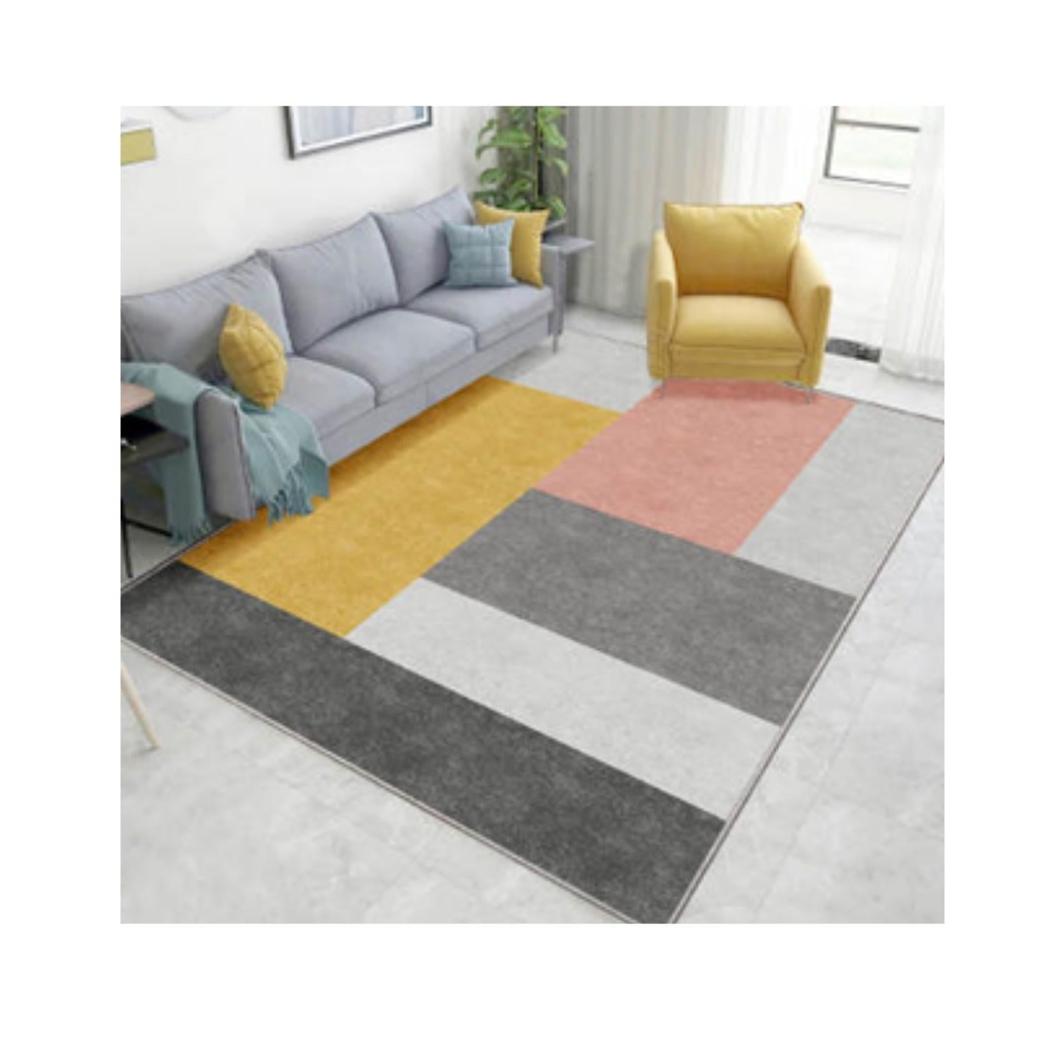 Alfombra Sala Estar Living 120X160 Cm.Tapete Foggia Multicolor