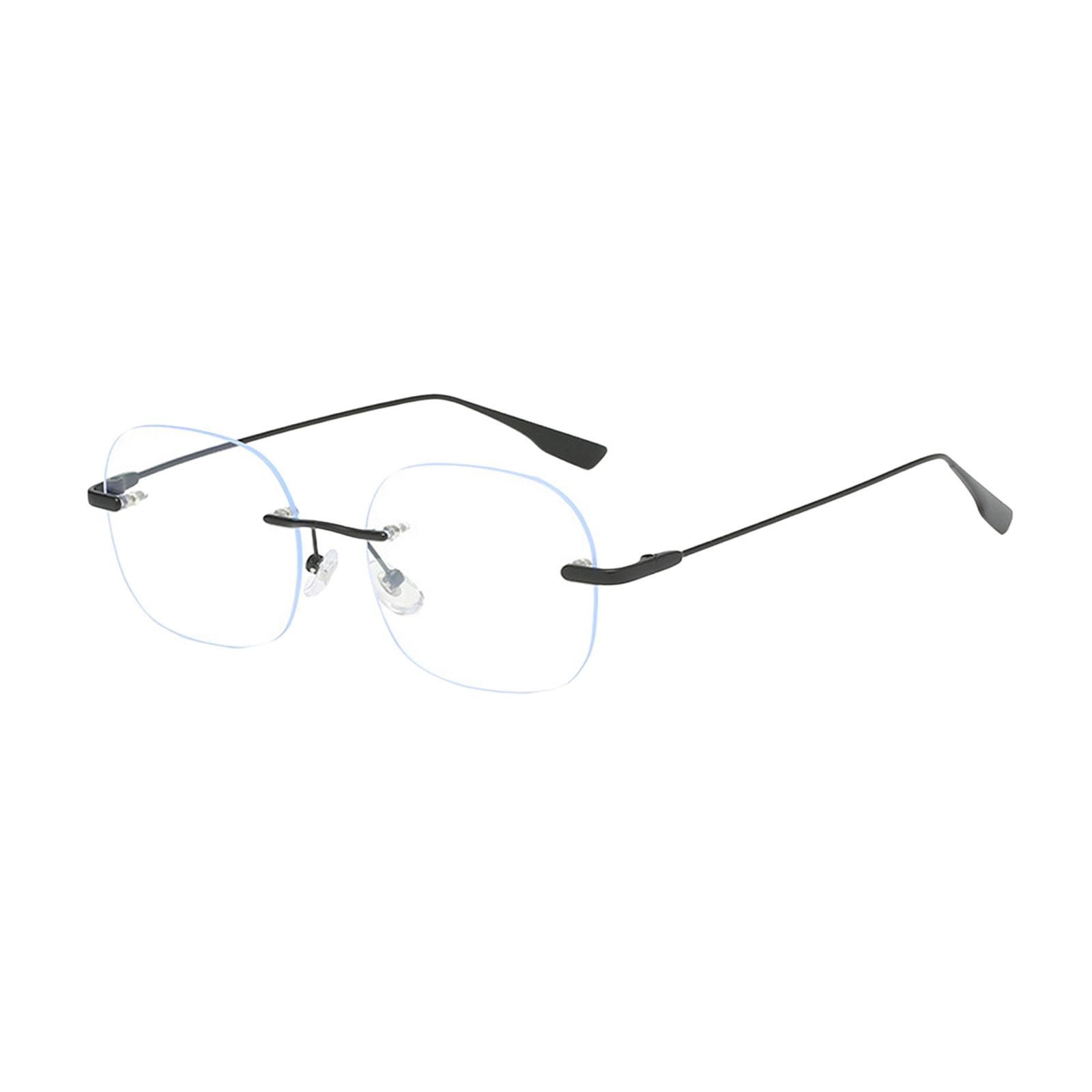 Ioensy - Gafas Ligeras Antiluz Azul, Espejo Plano Para Hombres, Ocio, Ordenador, Marco Negro
