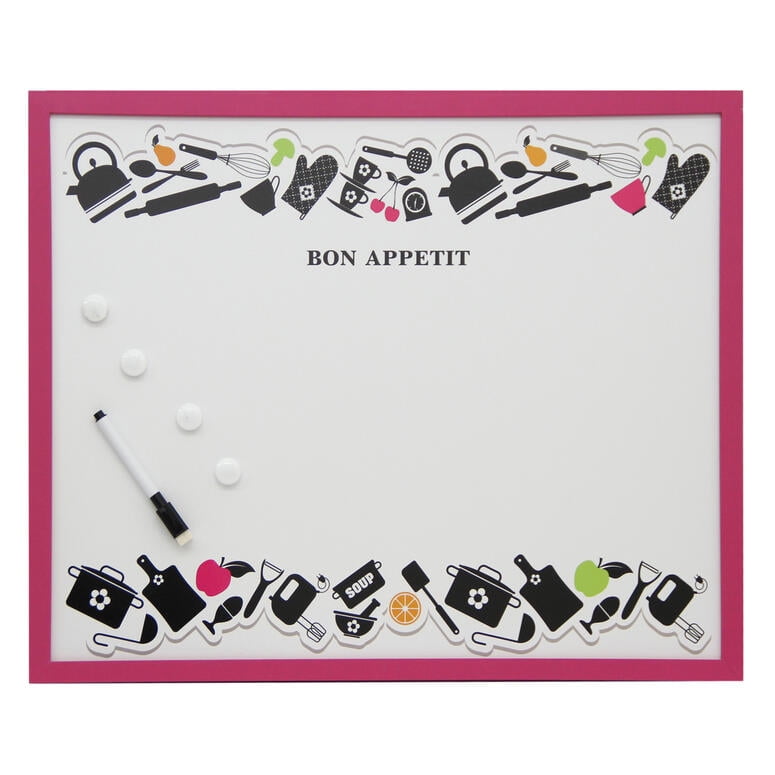 Vgo - Pizarra Plastica 40x50 Cm Kitchen Fuccia