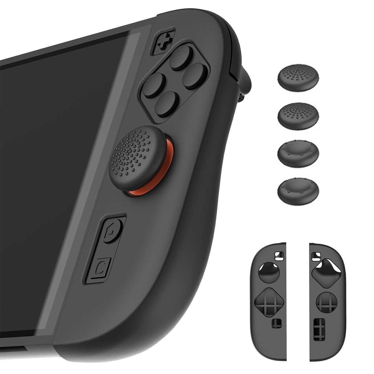 Genérico - Funda Protectora Compatible Con El Mando Switch 2, Tapas De Silicona Para Los Joysticks Y Gorro Antideslizante Para El Joystick